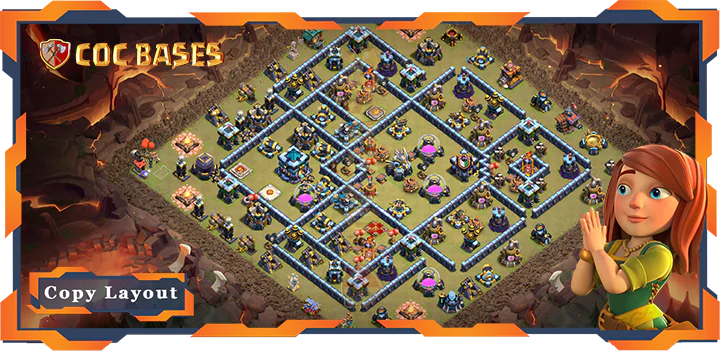 Top Defense Base TH13 with Link, WarCWL, Anti Everything Layout - Clash of Clans (153)