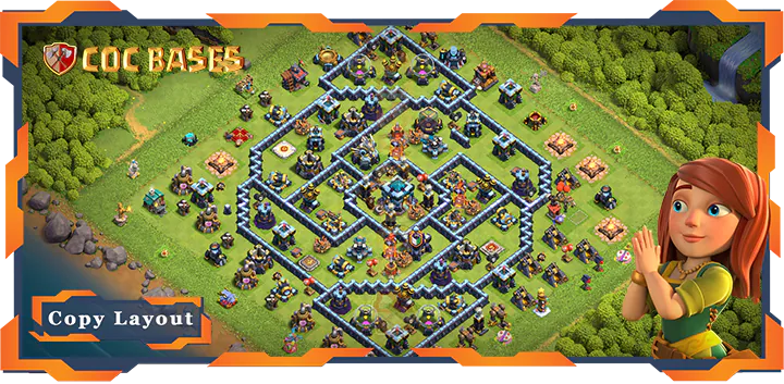 Top Farming Base TH13 with Link, Anti 3 Star Layout - Clash of Clans (269)
