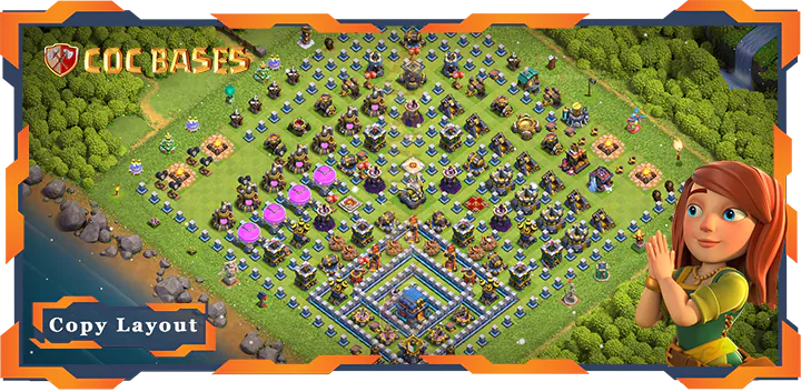 Top Troll Base TH12 max Level with Link, Funny Layout - Clash of Clans (195)