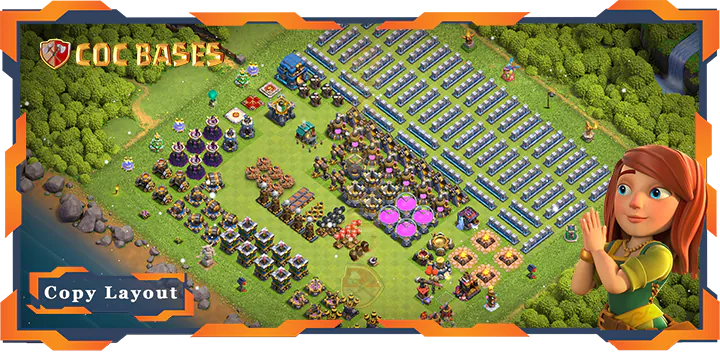 Top TrollFunny Base TH12 with Link, Funny Layout - Clash of Clans (386)