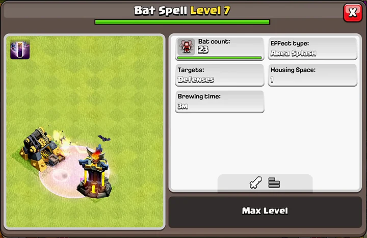 bat spell level 7