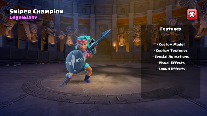 sniper champion skin - march 2025 - clash of clans 02