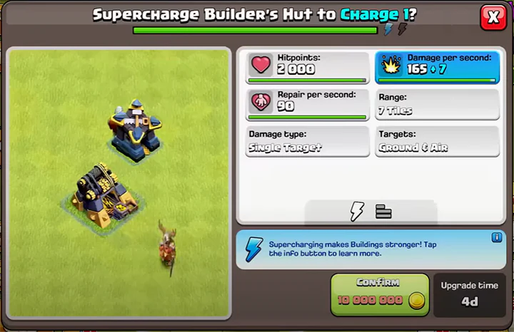 supercharged Builder Hut Level 1