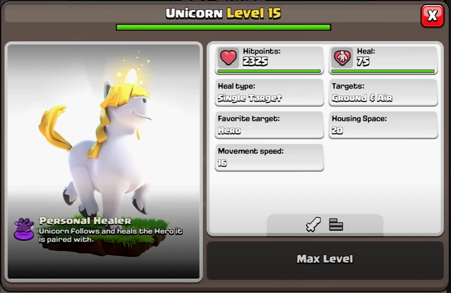 unicon level 15 max