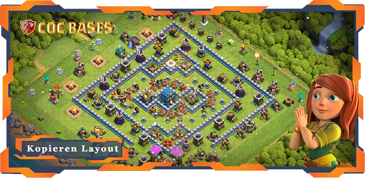 Beste Basis RH12 met Link, Anti Alles, Anti 2 Stern layout - Clash of Clans (70)