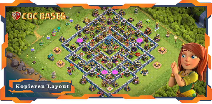 Beste Basis RH12 met Link, Farmen, Hybrid layout - Clash of Clans (67)