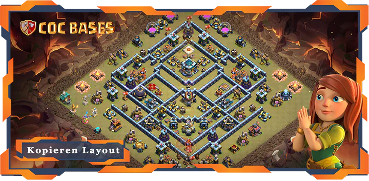 Beste Basis RH13 met Link, KriegCKL, Anti 3 Sterne, Anti Alles layout - Clash of Clans (119)