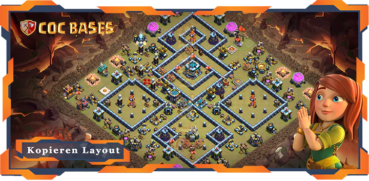 Beste Basis RH13 met Link, KriegCKL, Anti 3 Sterne, Anti Alles layout - Clash of Clans (61)