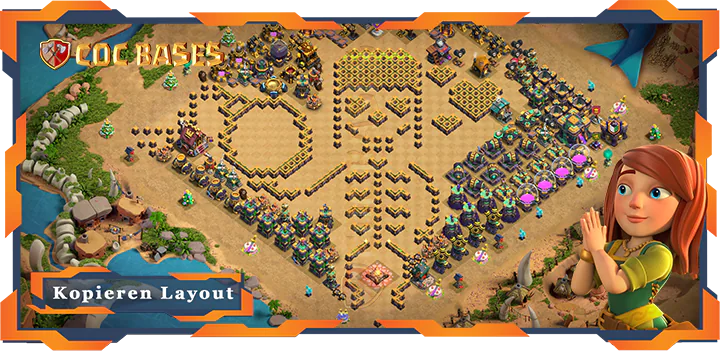 Beste Basis RH14 met Link, KriegCKL, Verteidigung layout - Clash of Clans (133)