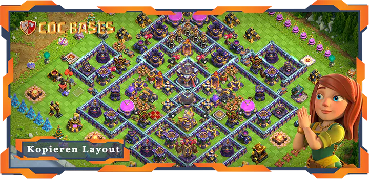 Beste Basis RH15 met Link, Hybrid, Anti Alles Layout - Clash of Clans (84)