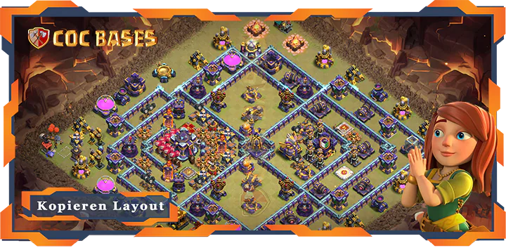 Beste Basis RH15 met Link, KriegCKL, Anti 2 Sterne layout - Clash of Clans (122)