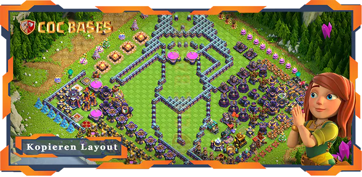 Beste Basis RH15 met Link, TrollSpaß Layout - Clash of Clans (123)