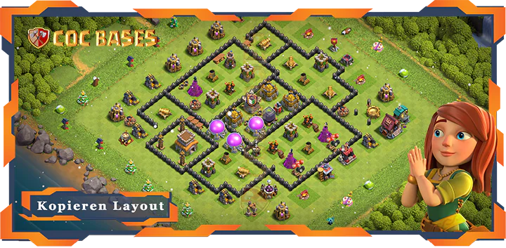 Beste Basis RH8 max level met Link, Farmen Anti Alles layout - Clash of Clans (94)
