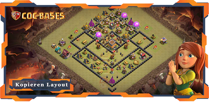 Beste Basis RH8 met Link, KriegCKL, Anti Alles layout - Clash of Clans (106)