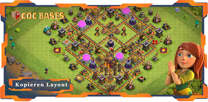 Beste Farmen Basis RH10 Max Levels met Link - Clash of Clans (149)