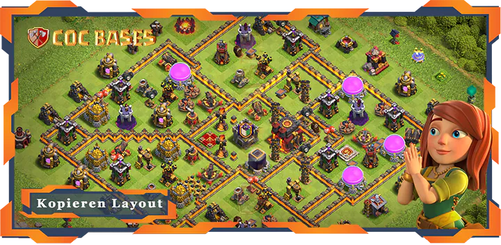 Beste Farmen Basis RH10 met Link, Hybrid, Anti Alles layout - Clash of Clans (139)