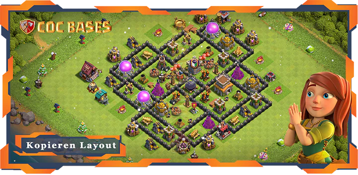 Beste Farmen Basis RH8 max level met Link, Anti Alles layout - Clash of Clans (93)