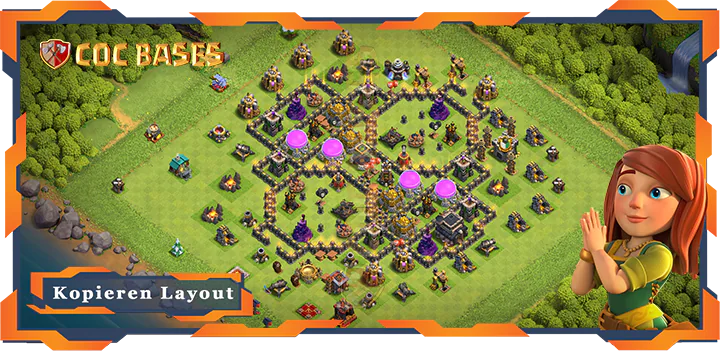 Beste Farmen Basis RH9 Max Level met Link - Clash of Clans (115)