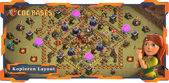 Beste Krieg Basis RH10 met Link, Anti 2 Stern, Anti Alles layout - Clash of Clans (137)