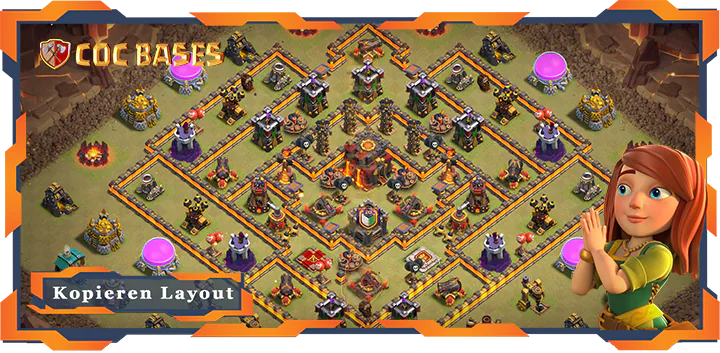 Beste Krieg Basis RH10 met Link, Anti Alles, Anti 2 Stern layout - Clash of Clans (150) 6 Beste Krieg Basis RH10 met Link, Anti Alles, Anti 2 Stern layout - Clash of Clans (150)