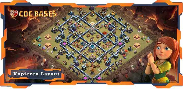 Beste Krieg Basis RH13 met Link, Anti 2 Stern, Anti Alles layout - Clash of Clans (138)