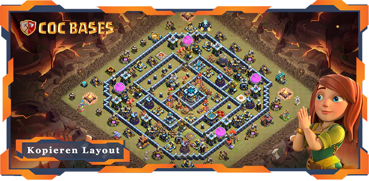Beste Krieg Basis RH13 met Link, Anti Luft Elektro Drache, Anti 3 Sterne, Verteidigung layout - Clash of Clans (73)