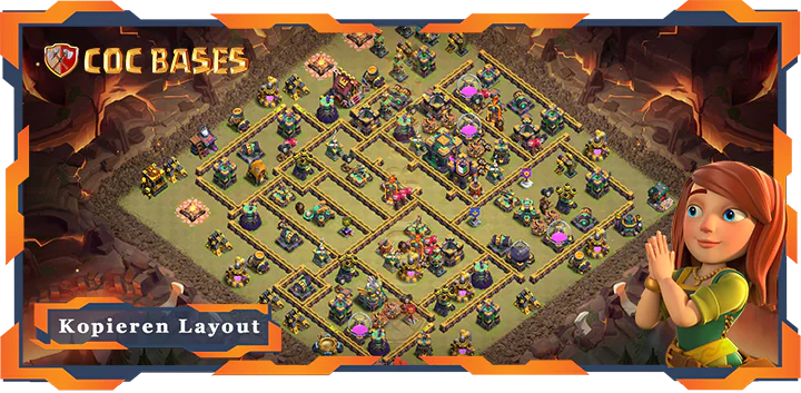 Beste Krieg Basis RH14 met Link, Anti Alles layout - Clash of Clans (139)