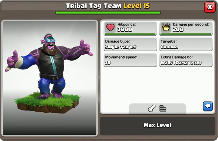 New Troop for WWE Clash of Clans Season! Tribal Tag Team
