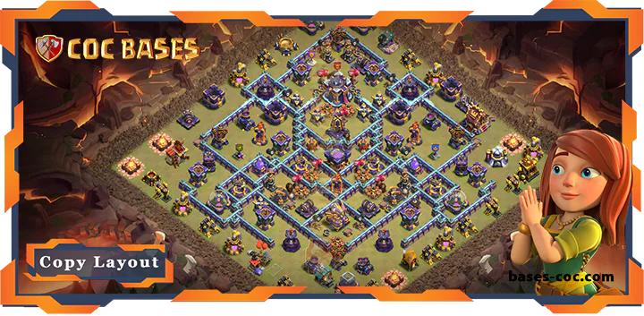 Top Base TH15 with Link, WarCWL, Defense Layout - Clash of Clans (213)