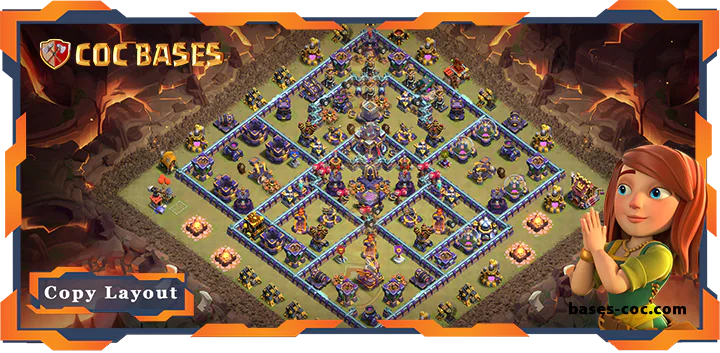 Top Base TH15 with Link, War/CWL Layout - Clash of Clans (210) 3 Top Base TH15 with Link, WarCWL Layout - Clash of Clans (210)