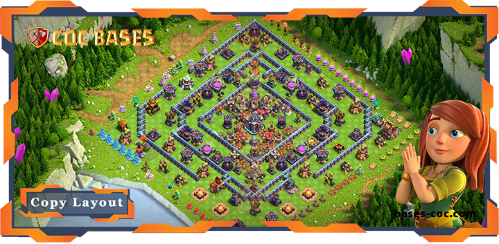 Top Farming Base TH15 with Link, Anti 2 Star Layout - Clash of Clans (164)