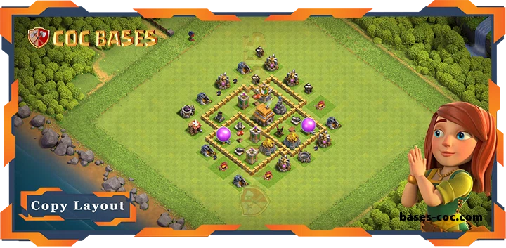 Top Farming Base TH5 with Link, Hybrid, Anti 3 Star Layout - Clash of Clans (66) 6 Top Farming Base TH5 with Link, Hybrid, Anti 3 Star Layout - Clash of Clans (66)