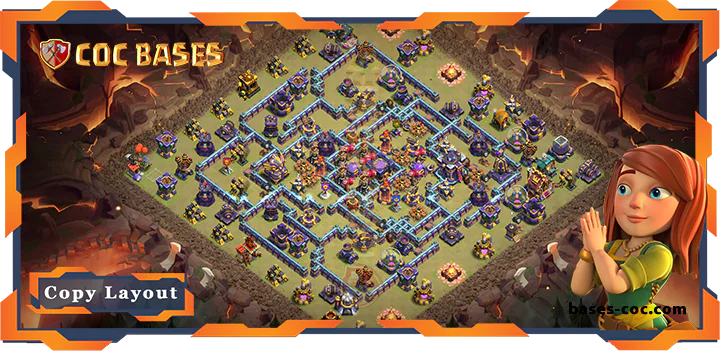 Top War Base TH15 with Link, Defense Layout - Clash of Clans (151)