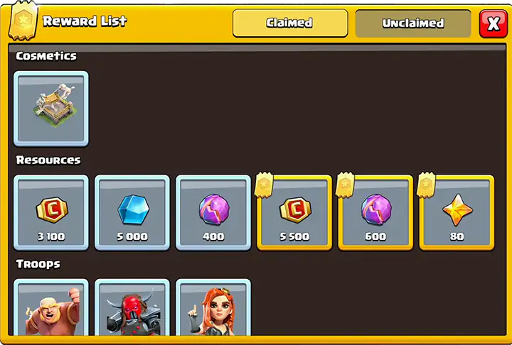 reward list 01
