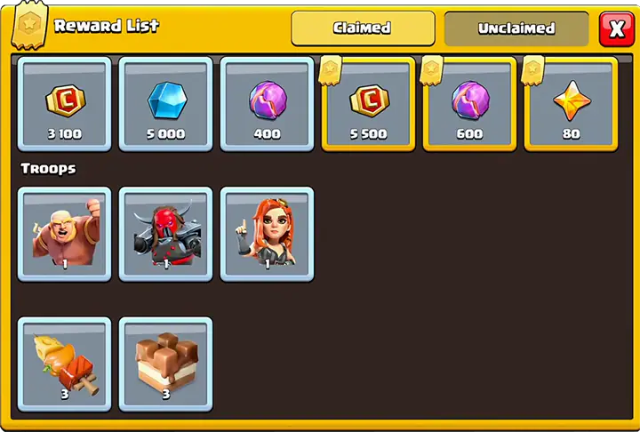reward list 02