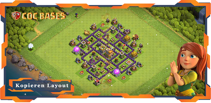 Beste Anti 2 Stern Basis RH7 met Link, Anti Alles Layout - Clash of Clans (97) 6 Beste Anti 2 Stern Basis RH7 met Link, Anti Alles Layout - Clash of Clans (97)