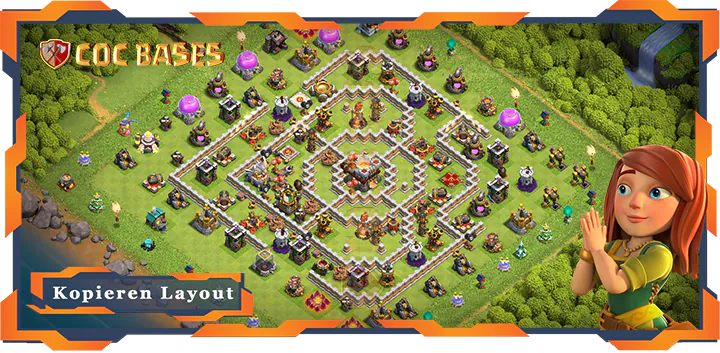 Beste Anti 3 Stern Basis RH11 met Link, Anti Alles, layout - Clash of Clans (87)