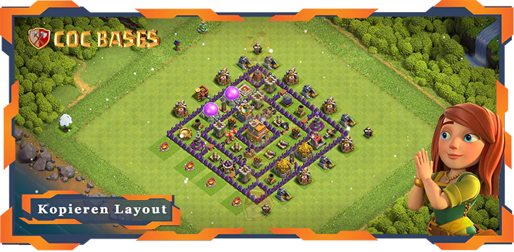 Beste Anti 3 Stern Basis RH7 met Link, Anti Alles Layout - Clash of Clans (101) 2 Beste Anti 3 Stern Basis RH7 met Link, Anti Alles Layout - Clash of Clans (101)