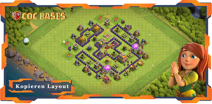 Beste Anti 3 Stern Basis RH7 met Link, Anti Luft/Drache, Verteidigung Layout - Clash of Clans (102) 1 Beste Anti 3 Stern Basis RH7 met Link, Anti LuftDrache, Verteidigung Layout - Clash of Clans (102)