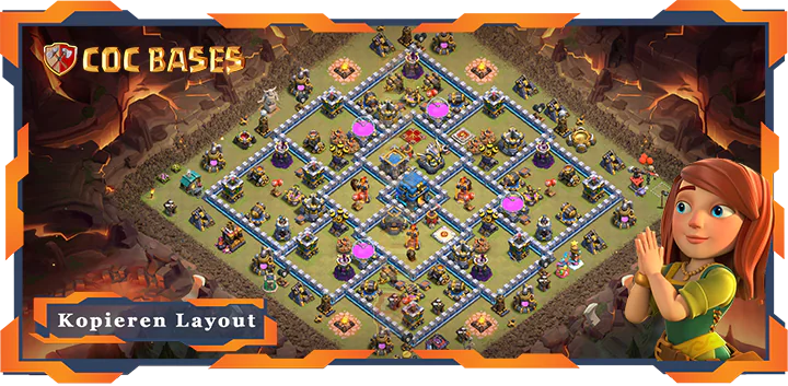 Beste Anti 3 Sterne Basis RH12 met Link, KriegCKL, Anti Alles layout - Clash of Clans (148)