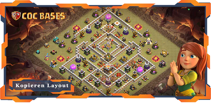 Beste Basis RH11 met Link, KriegCKL, Anti 3 Stern, Anti Alles layout - Clash of Clans (124)