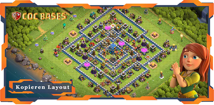 Beste Basis RH12 met Link, Farmen, Anti Alles layout - Clash of Clans (128)