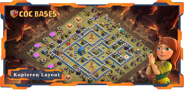Beste Basis RH12 met Link, KriegCKL, Verteidigung layout - Clash of Clans (147)