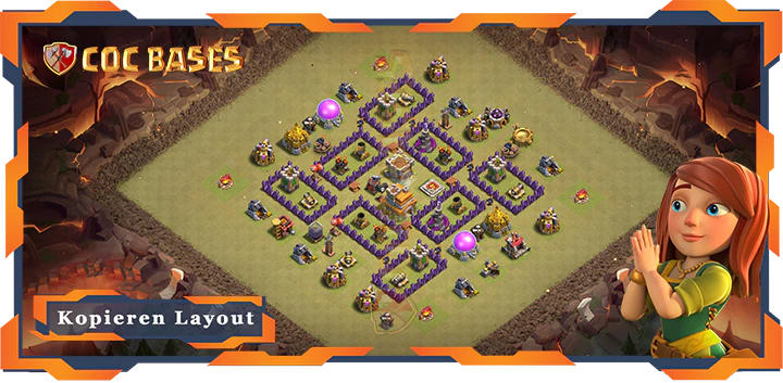 Beste Basis RH7 max level met Link, KriegCKL, Anti Luft Drache layout - Clash of Clans (82)