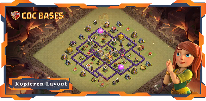 Beste Basis RH7 met Link, KriegCKL, Anti 2 Stern, Anti Alles layout - Clash of Clans (84)