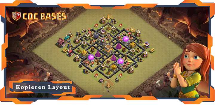 Beste Basis RH8 met Link, KriegCKL, Hybrid, Anti 3 Stern layout - Clash of Clans (120)