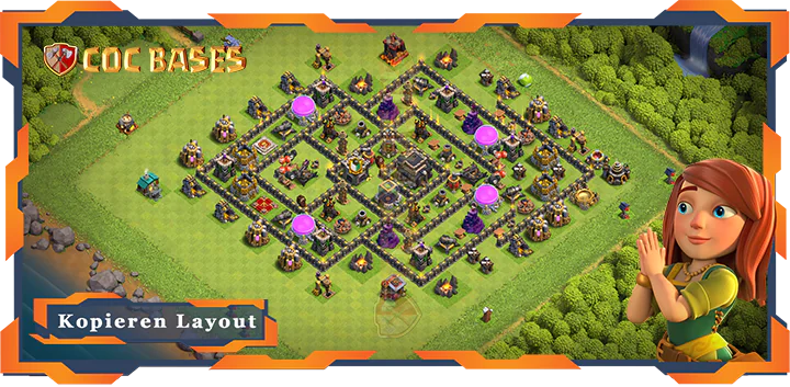 Beste Basis RH9 met Link, Anti 3 Stern, Anti Alles layout - Clash of Clans (138) 7 Beste Basis RH9 met Link, Anti 3 Stern, Anti Alles layout - Clash of Clans (138)
