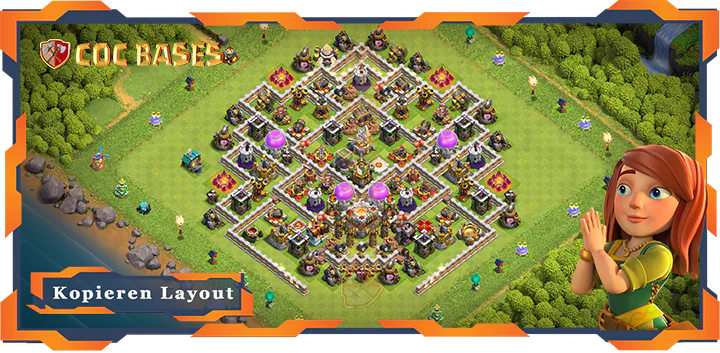 Beste Farmen Basis RH11 met Link, Hybrid, Anti Alles layout - Clash of Clans (104)