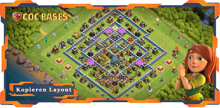 Beste Farmen Basis RH12 met Link, Anti 3 Stern, Anti Alles layout - Clash of Clans (115)