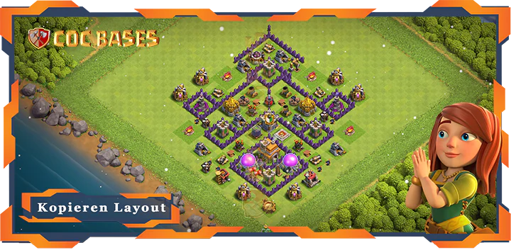 Beste Farmen Basis RH7 Max. Level met Link, Hybrid Layout - Clash of Clans (125) 5 Beste Farmen Basis RH7 Max. Level met Link, Hybrid Layout - Clash of Clans (125)
